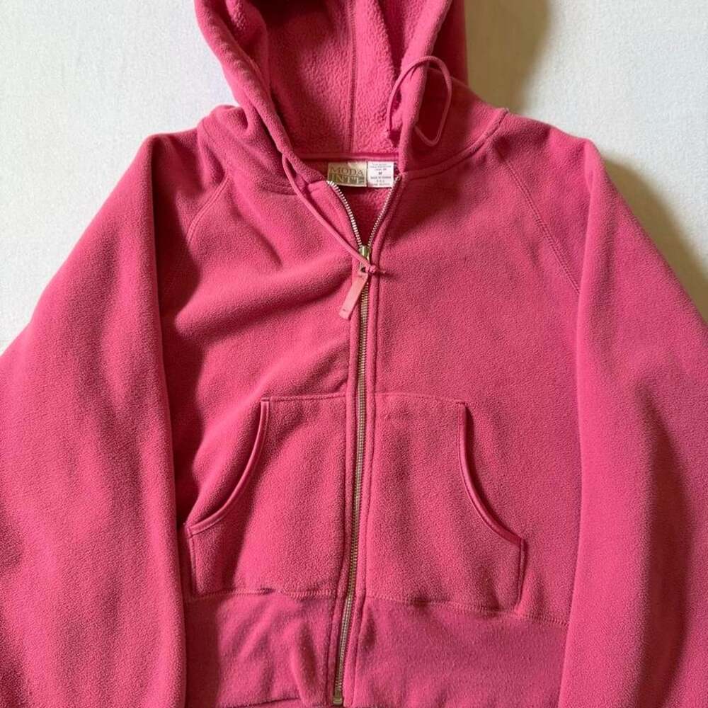 Moda Int'l Pink Fleece Zip Up Hoodie